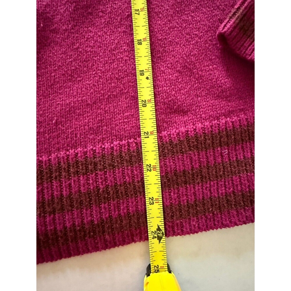 Sundance Women's XL Pink Fair Isle Cotton Wool Blend Sweater Nordic Gold - Picture 3 of 6